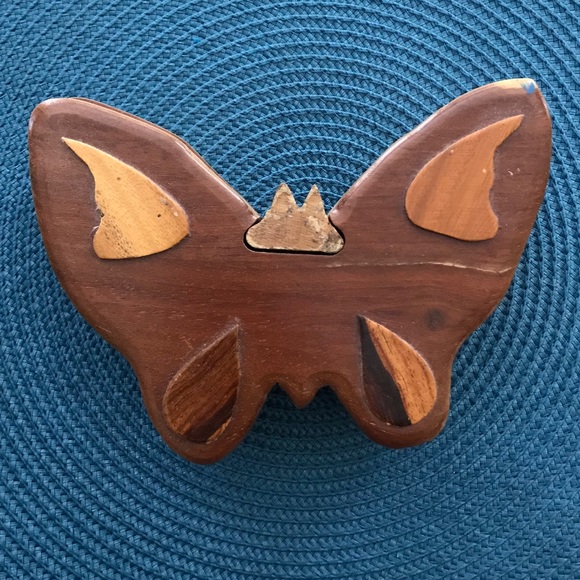 Jewelry Butterfly Handcarved Wooden Puzzle Jewelry Box Poshmark